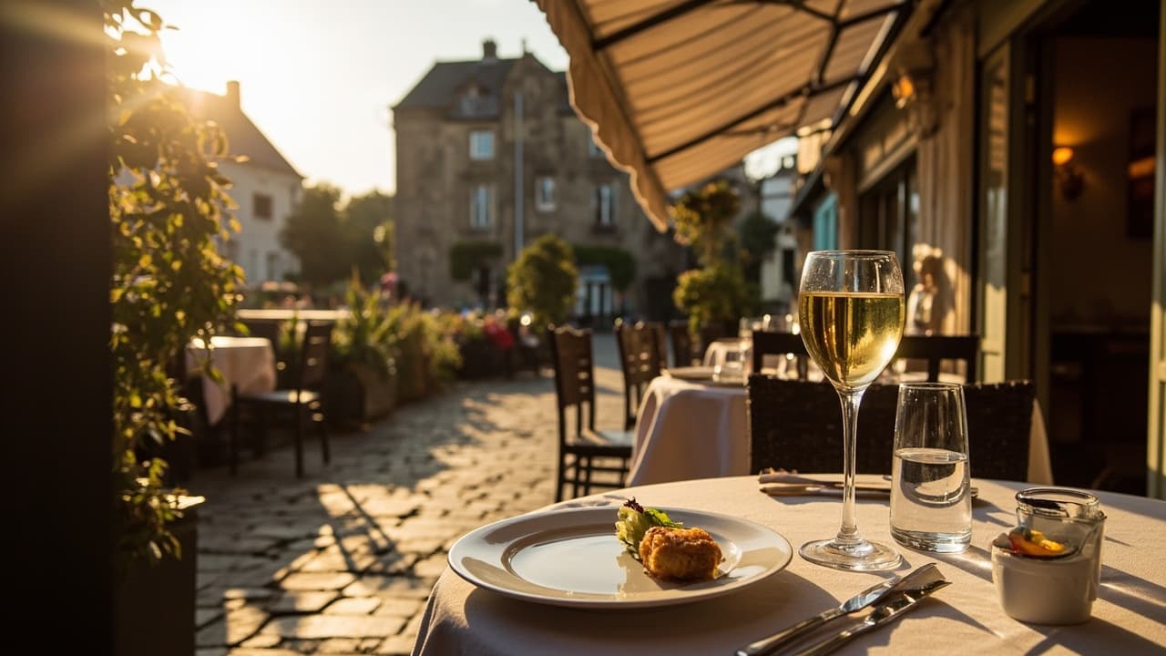 Terrasse du restaurant Aux Tours du Château